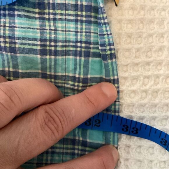 Mens Southern Tide Linen blend Plaid short sleeved button up 2XL - Picture 6 of 6